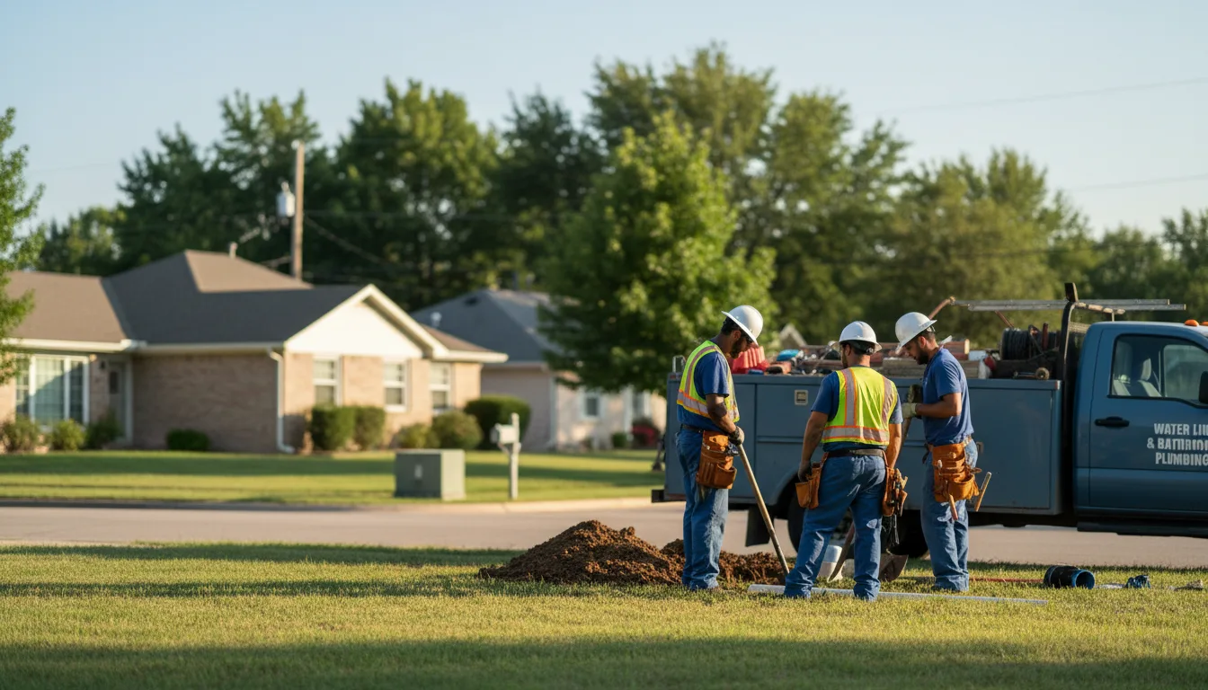 Residential water line and bathroom plumbing service in Monroe, IN